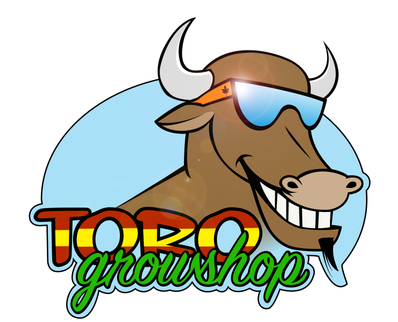 Скачать логотип Toro Growshop цветная версия с быком и солнечным бликом в очках